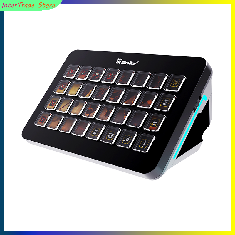Gaming Console With Keyboard - Mirabox XL Stream Deck Macro Keyboard