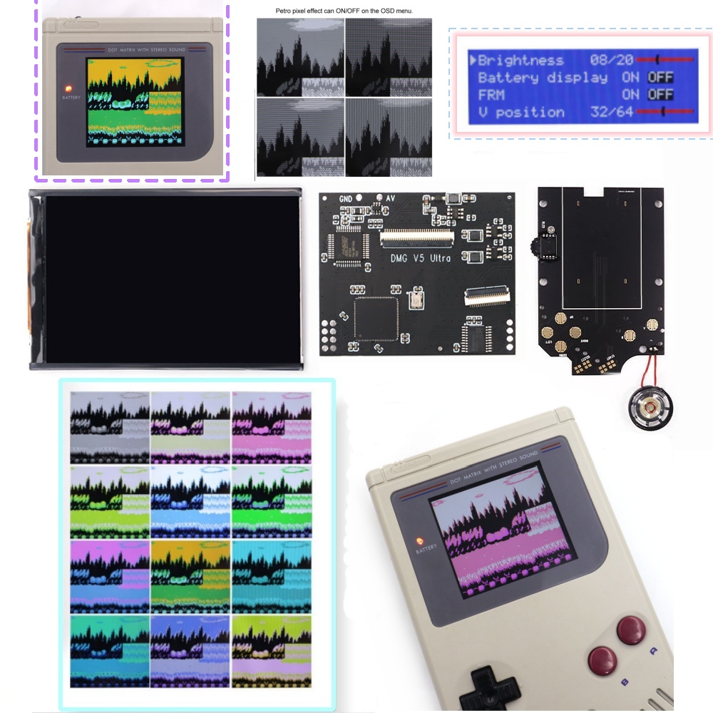 Gaming Console Gp Pro - 36 Colors Changing Mode RIPS Screen