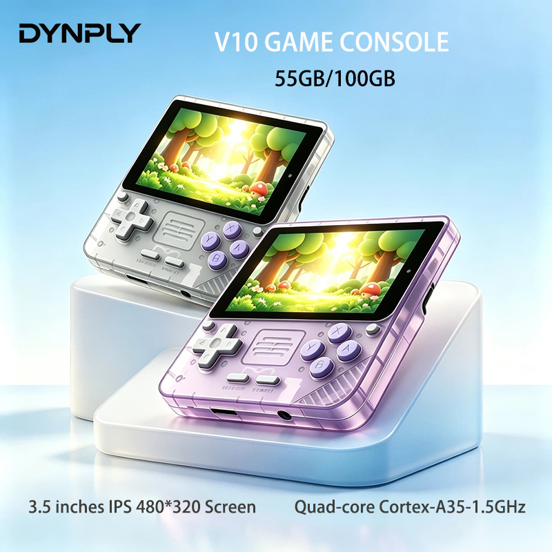 Gaming Console Cartoon - POWKIDDY V10 3.5-Inch IPS Oca Hd