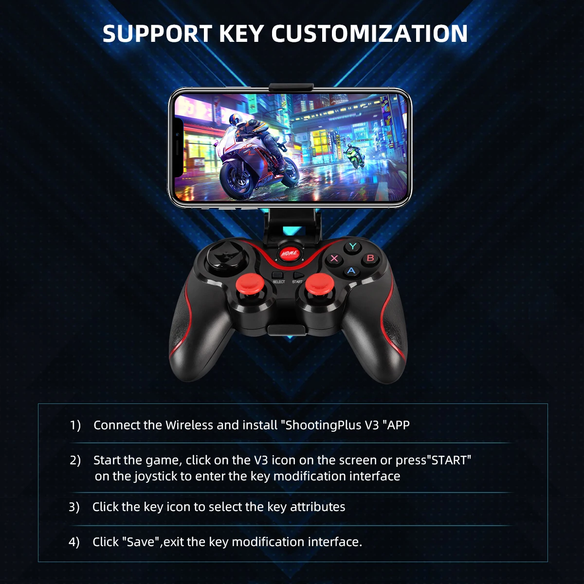 GAMINJA Wireless Bluetooth Gam - Gaming Console For Smart Tv recension och pris