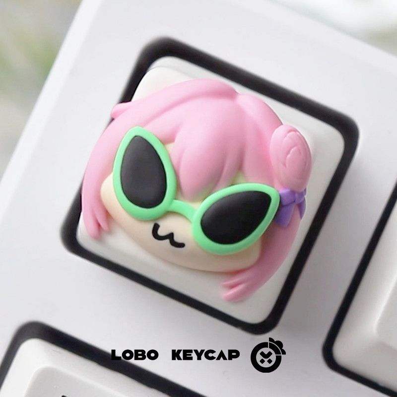 Cute Pink Hair Anime Girl Resi - Gaming Console With Keyboard recension och pris