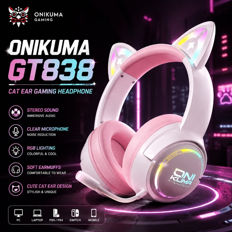 ONIKUMA GT838 Gaming Headset C - Gaming Console Amazon recension och pris