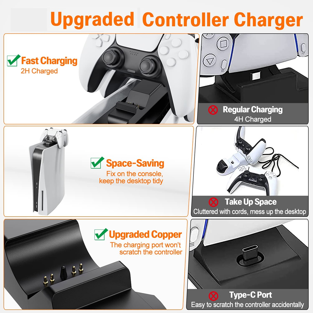 for PS5 Controller Charger Gam - Controller Charging Dock recension och pris