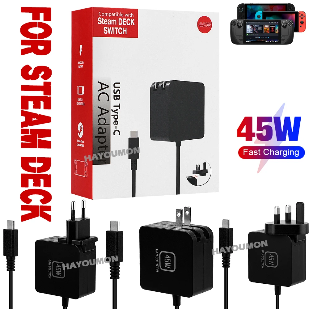 NEW 45W AC Adapter Fast Charge - Gaming Console Uk recension och pris