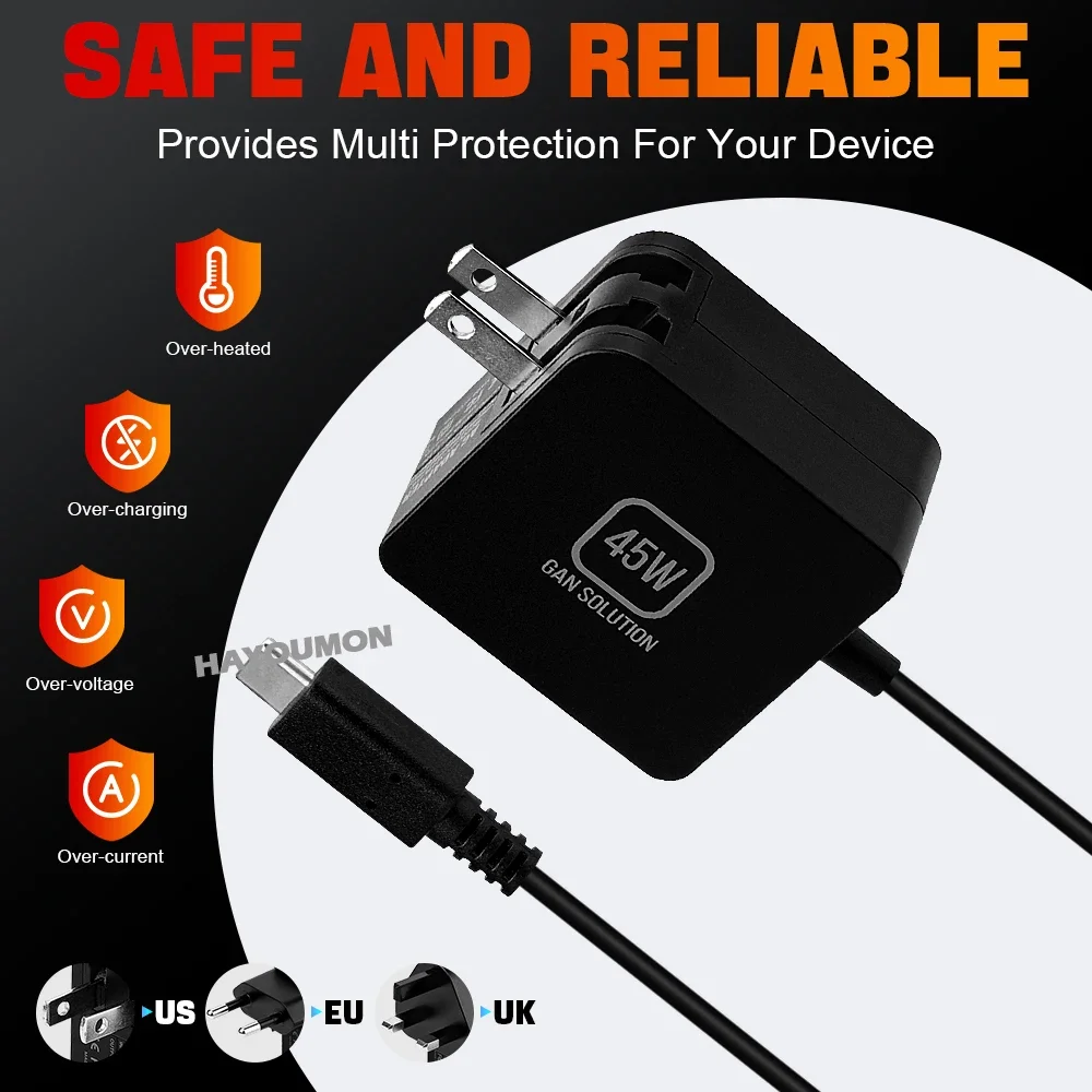 NEW 45W AC Adapter Fast Charge - Gaming Console Uk recension och pris